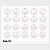 Whimsical Fairy First Birthday Pastel Thank You Ronde Sticker (Vel)
