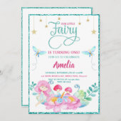 Whimsical Fairy First Magic Birthday Kaart (Voorkant / Achterkant)