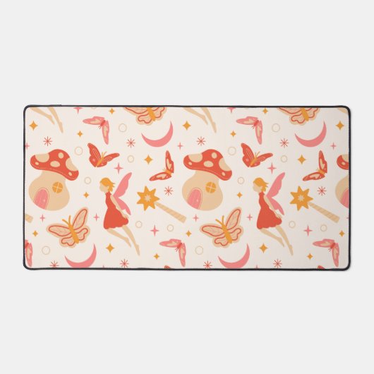 Whimsical Fairy Forest Patroon Desk Mat (Voorkant)