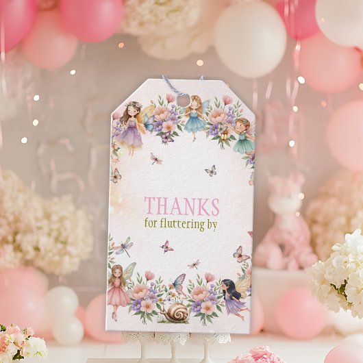Whimsical fairy garden 1st birthday  cadeaulabel
