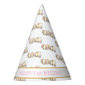 Whimsical fairy garden 1st birthday  feesthoedjes (Voorkant)