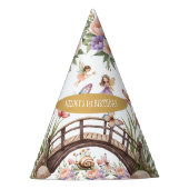 Whimsical fairy garden 1st birthday  feesthoedjes (Voorkant)