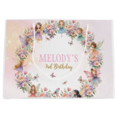 Whimsical fairy garden 3rd birthday  groot cadeauzakje (Voorkant)