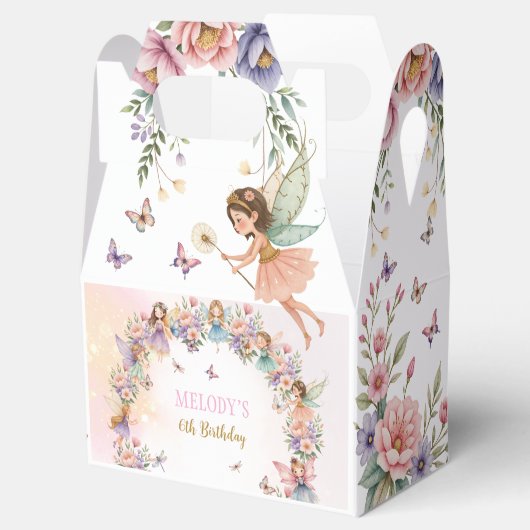 Whimsical fairy garden 6th birthday bedankdoosjes (Geopend)