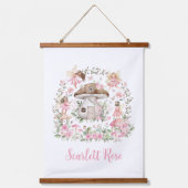 Whimsical Fairy Garden Enchanted Forest Nursery Hangend Wandkleed (Voorkant)