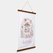 Whimsical Fairy Garden Enchanted Forest Nursery Hangend Wandkleed (Gebogen)