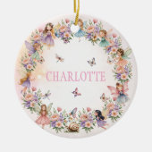 Whimsical fairy garden gift for girl keramisch ornament (Voorkant)