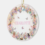 Whimsical fairy garden gift for girl keramisch ornament (Links)