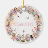 Whimsical fairy garden gift for girl keramisch ornament (Achterkant)