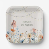 Whimsical Fairy Garden Magic Verjaardag Papieren Bordje (Voorkant)