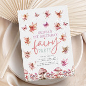 Whimsical Fairy Garden Mushroom 1e verjaardag Kaart