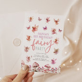 Whimsical Fairy Garden Mushroom 1e verjaardag Kaart