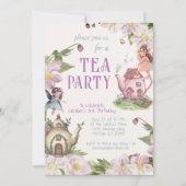Whimsical Fairy Garden Tea Party uitnodiging (Voorkant)