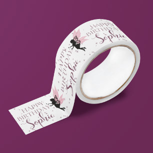 Whimsical Fairy Happy Birthday meisjesachtig Satijnen Lint