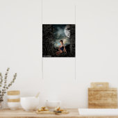 Whimsical Fairy Holding Magical Ball in Forest Art Poster (Keuken)