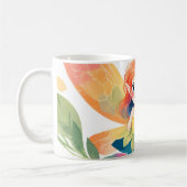 Whimsical Fairy in bloeiende bloementuin Koffiemok (Links)