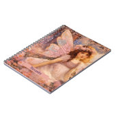 Whimsical Fairy in Dreamy Pink Floral Garden Notitieboek (Linkerzijde)
