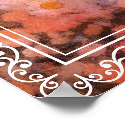 Whimsical Fairy in Dreamy Pink Floral Garden Poster (Hoek)