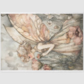 Whimsical Fairy in  Floral Crown Decoupage Tissuepapier (Voorkant)