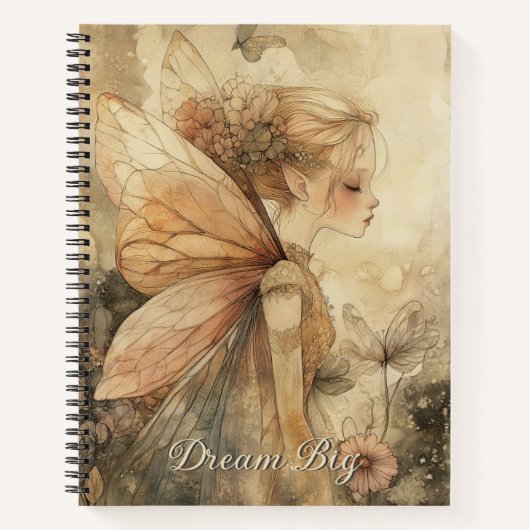Whimsical Fairy Journal with Dream Big Quote Notitieboek (Voorkant)