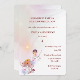 Whimsical Fairy Magical 4e Verjaardag Uitnodiging