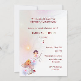 Whimsical Fairy Magical 4e Verjaardag Uitnodiging