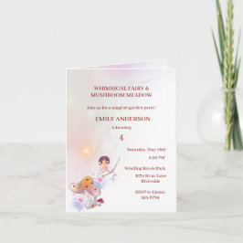 Whimsical Fairy Magical 4e Verjaardag Uitnodiging