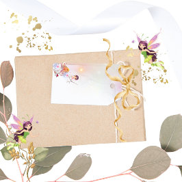 Whimsical Fairy Magische 4e Verjaardag cadeau labe Cadeaulabel