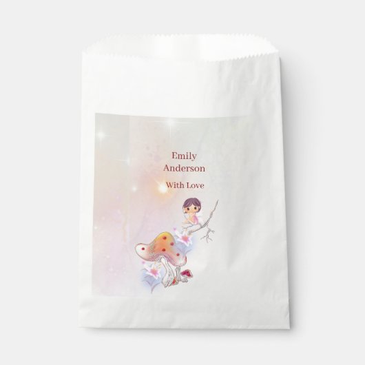 Whimsical Fairy Magische 4e Verjaardag gunstzak Bedankzakje (Voorkant)