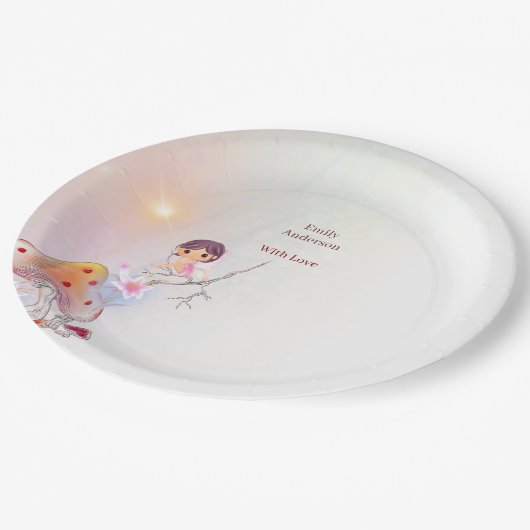 Whimsical Fairy Magische 4e Verjaardag papier bord (Gekanteld)