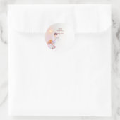 Whimsical Fairy Magische 4e verjaardag ronde stick Sticker (Tas)