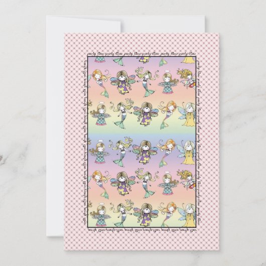 Whimsical Fairy Mermaid and Angel Party nodigt uit Kaart (Voorkant)