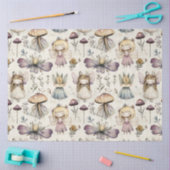 Whimsical Fairy & Mushroom Flower Garden Decoupage Tissuepapier (Craft)