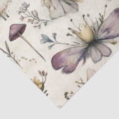 Whimsical Fairy & Mushroom Flower Garden Decoupage Tissuepapier (Detail)