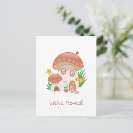 Whimsical Fairy Mushroom House.. Aankondigingskaart