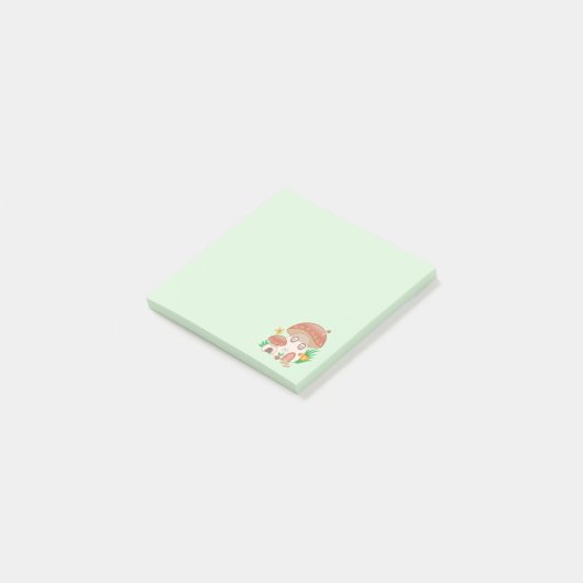 Whimsical Fairy Mushroom House Green Post-it® Notes (Schuin)