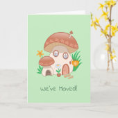 Whimsical Fairy Mushroom House We trokken groene K Kaart (Gele Bloem)