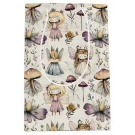 Whimsical Fairy & Mushroom Magical Flower Garden Medium Cadeauzakje