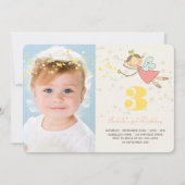 Whimsical Fairy Prinses Meisje Verjaardagsfeestfot Kaart (Voorkant)