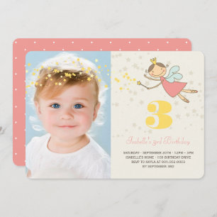 Whimsical Fairy Prinses Meisje Verjaardagsfeestfot Kaart