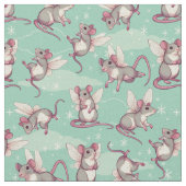 Whimsical Fairy Rats - blauw Stof (Close Up)