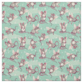 Whimsical Fairy Rats - blauw Stof (Swatch)