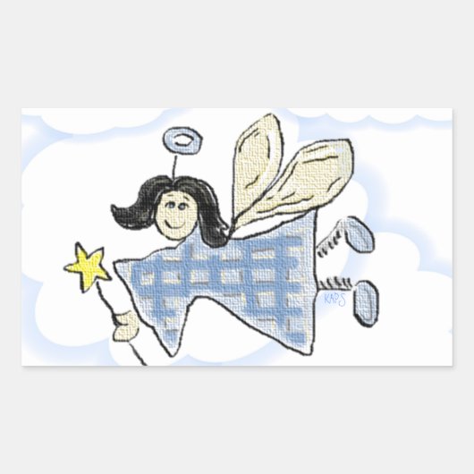Whimsical Fairy Rechthoekige Sticker (Voorkant)