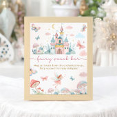 Whimsical Fairy Snack Bar Teken 1e Verjaardagsfees Poster
