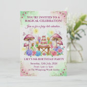 Whimsical Fairy Tale Birthday Card Invitation Kaart (Staand voorkant)
