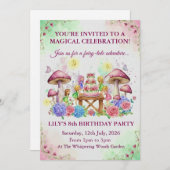 Whimsical Fairy Tale Birthday Card Invitation Kaart (Voorkant / Achterkant)