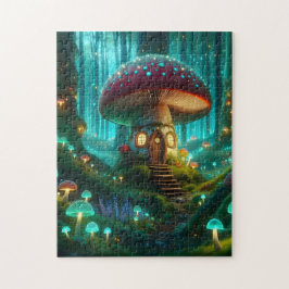 Whimsical Fairy Tale Mushroom House Legpuzzel