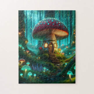 Whimsical Fairy Tale Mushroom House Legpuzzel