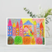 Whimsical Fairy Tale Town  Bedankkaart (Staand voorkant)