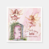 Whimsical Fairy-thema verjaardagsfeestje Servet (Voorkant)